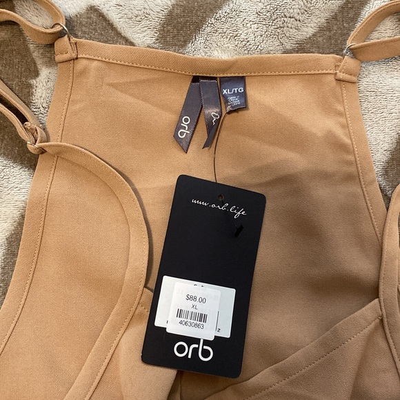 Tan overall style romper - Picture 2 of 3